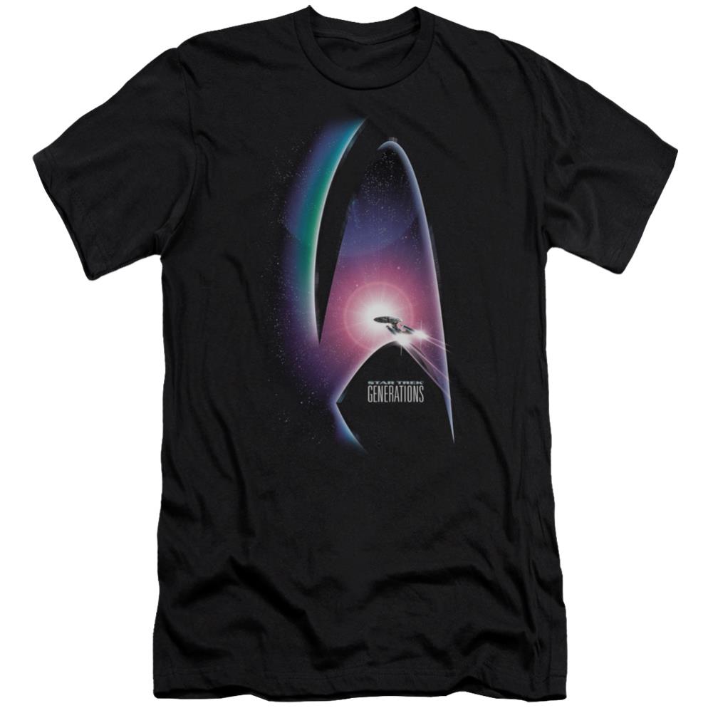 Star Trek Generations (Movie) Men's Ultra-Soft 30/1 Cotton Slim Short-Sleeve T-Shirt