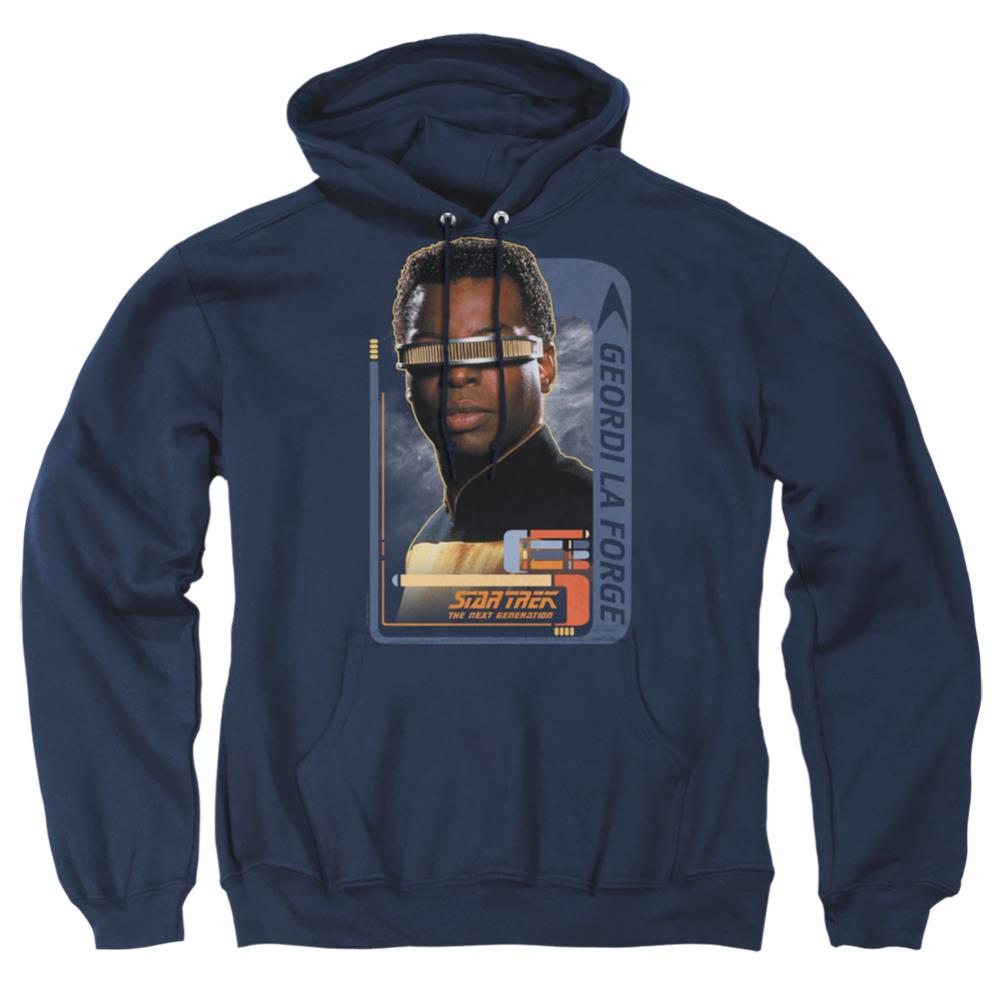 Star Trek Geordi Laforge Men's Pull-Over 75 25 Poly Hoodie