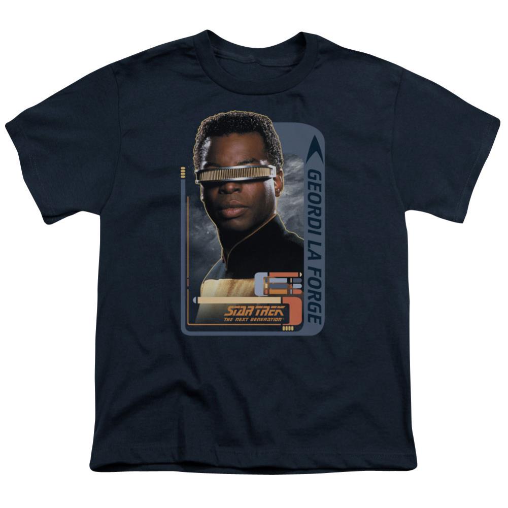 Star Trek Geordi Laforge Youth 18/1 100% Cotton Short-Sleeve T-Shirt