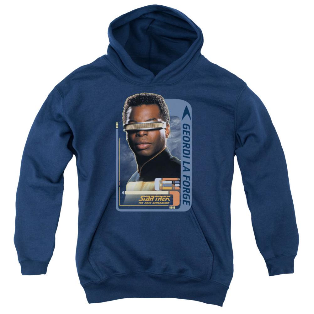 Star Trek Geordi Laforge Youth Cotton Poly Pull-Over Hoodie