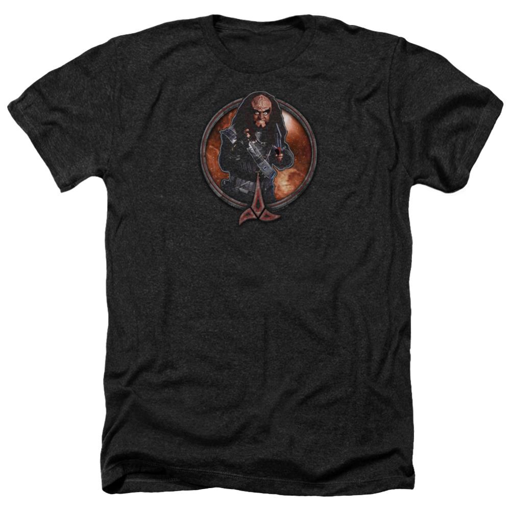 Star Trek Gowron Men's 30/1 Heather 60 40 Poly Short-Sleeve T-Shirt