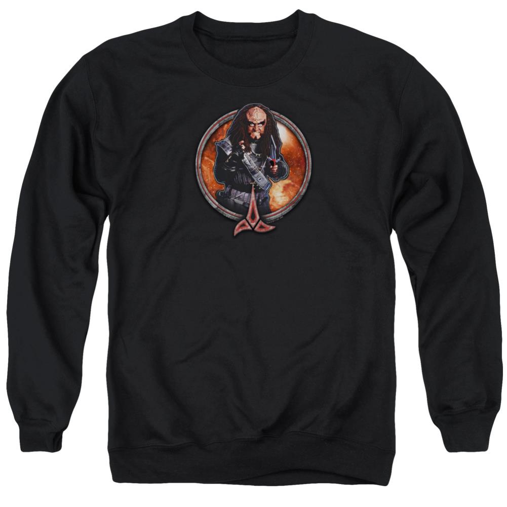 Star Trek Gowron Men's Crewneck 50 50 Poly Long-Sleeve T-Shirt