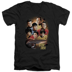Star Trek Heart Of The Enterprise Men's 30/1 Cotton Slim V-Neck T-Shirt