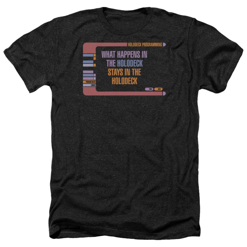 Star Trek Holodeck Secrets Men's 30/1 Heather 60 40 Poly Short-Sleeve T-Shirt
