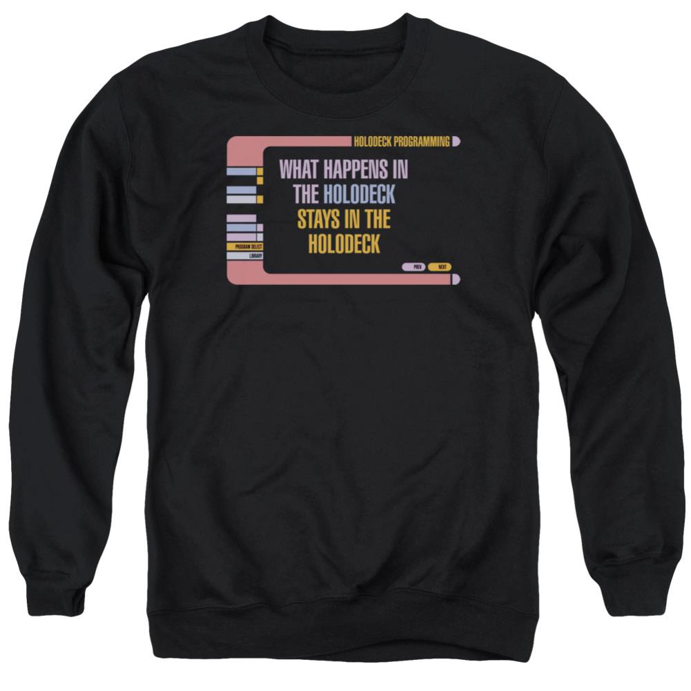 Star Trek Holodeck Secrets Men's Crewneck 50 50 Poly Long-Sleeve T-Shirt
