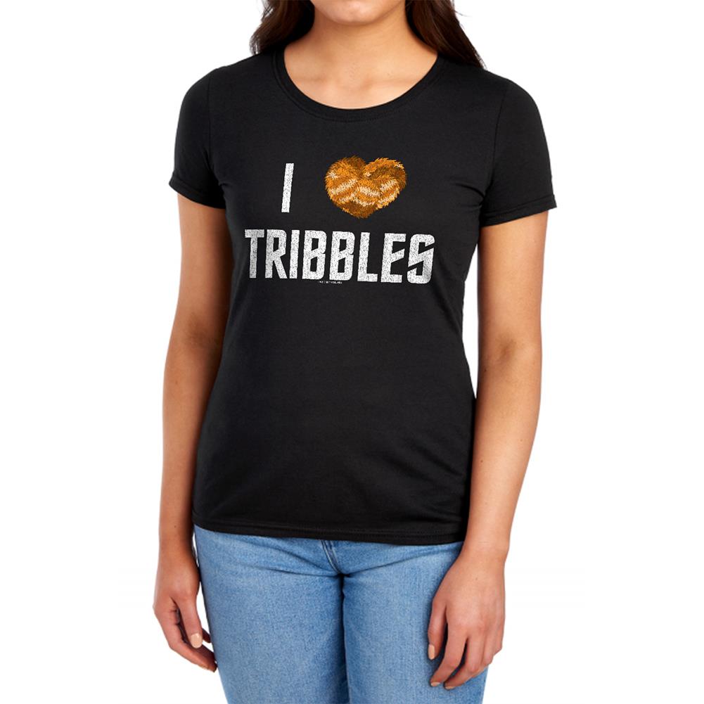 Star Trek I Heart Tribbles Women's 18/1 Cotton Short-Sleeve T-Shirt