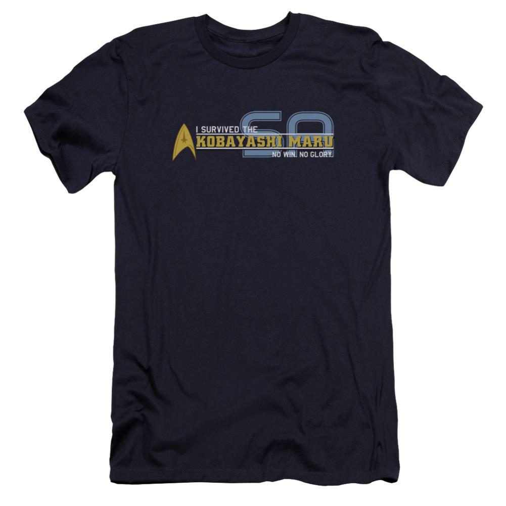 Star Trek I Survived Men's Ultra-Soft 30/1 Cotton Slim Short-Sleeve T-Shirt