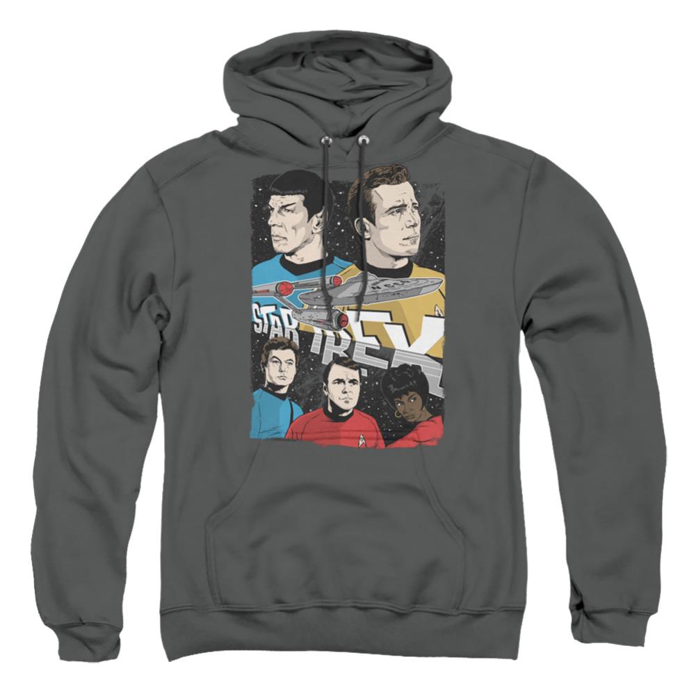 Star Trek Illustrated Crew Men's Pull-Over 75 25 Poly Hoodie