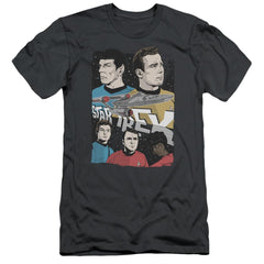 Star Trek Illustrated Crew Men's Ultra-Soft 30/1 Cotton Slim Short-Sleeve T-Shirt
