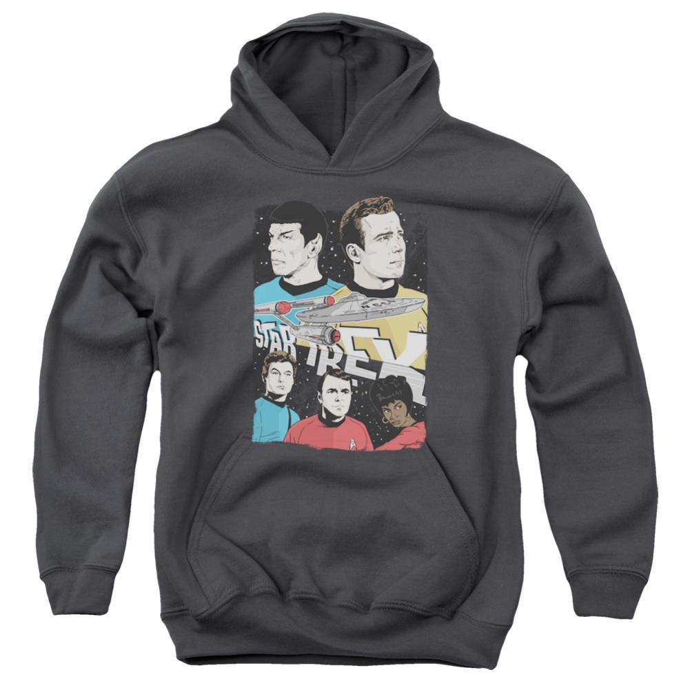 Star Trek Illustrated Crew Youth Cotton Poly Pull-Over Hoodie