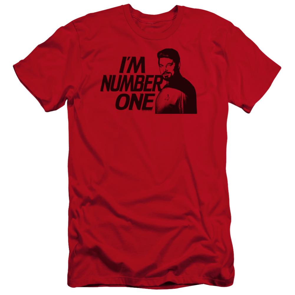 Star Trek Im Number One Men's Ultra-Soft 30/1 Cotton Slim Short-Sleeve T-Shirt