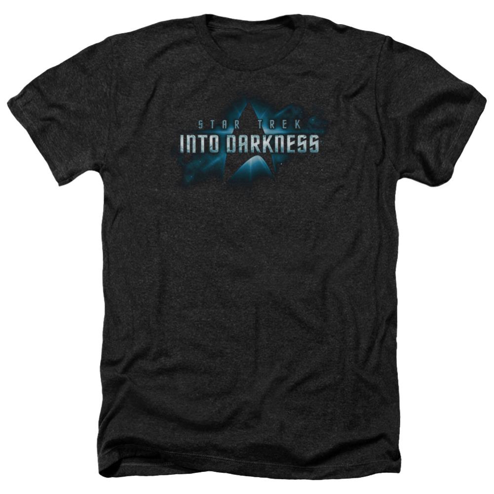 Star Trek Into Darkness Logo Men's 30/1 Heather 60 40 Poly Short-Sleeve T-Shirt