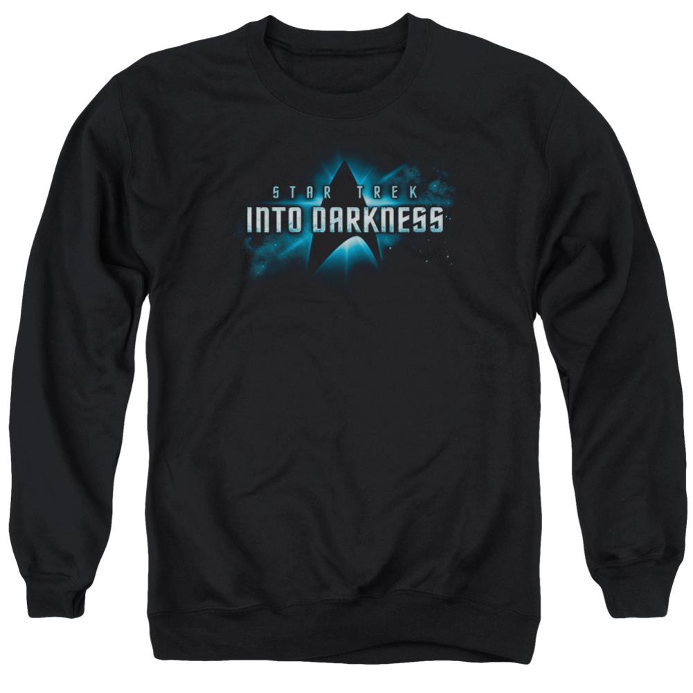 Star Trek Into Darkness Logo Men's Crewneck 50 50 Poly Long-Sleeve T-Shirt