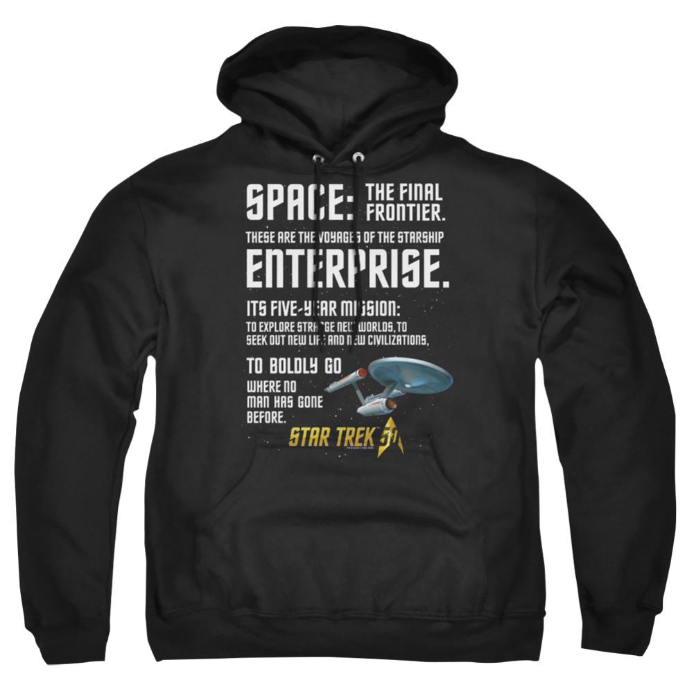 Star Trek Intro Men's Pull-Over 75 25 Poly Hoodie