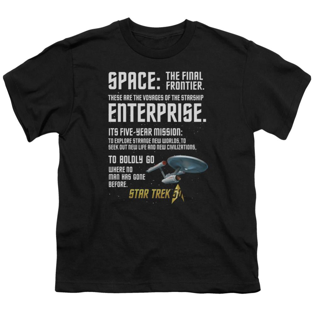Star Trek Intro Youth 18/1 100% Cotton Short-Sleeve T-Shirt