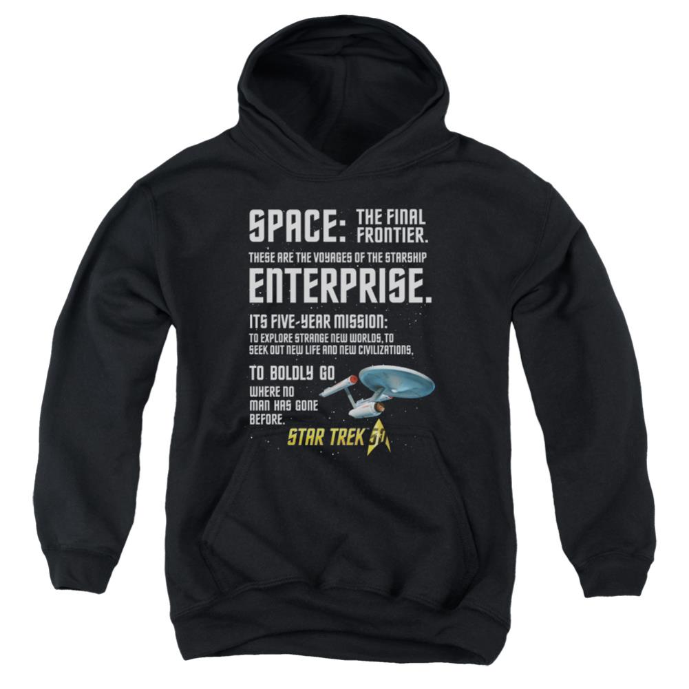 Star Trek Intro Youth Cotton Poly Pull-Over Hoodie