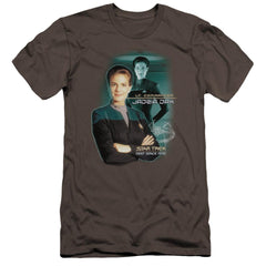 Star Trek Jadzia Dax Men's Ultra-Soft 30/1 Cotton Slim Short-Sleeve T-Shirt