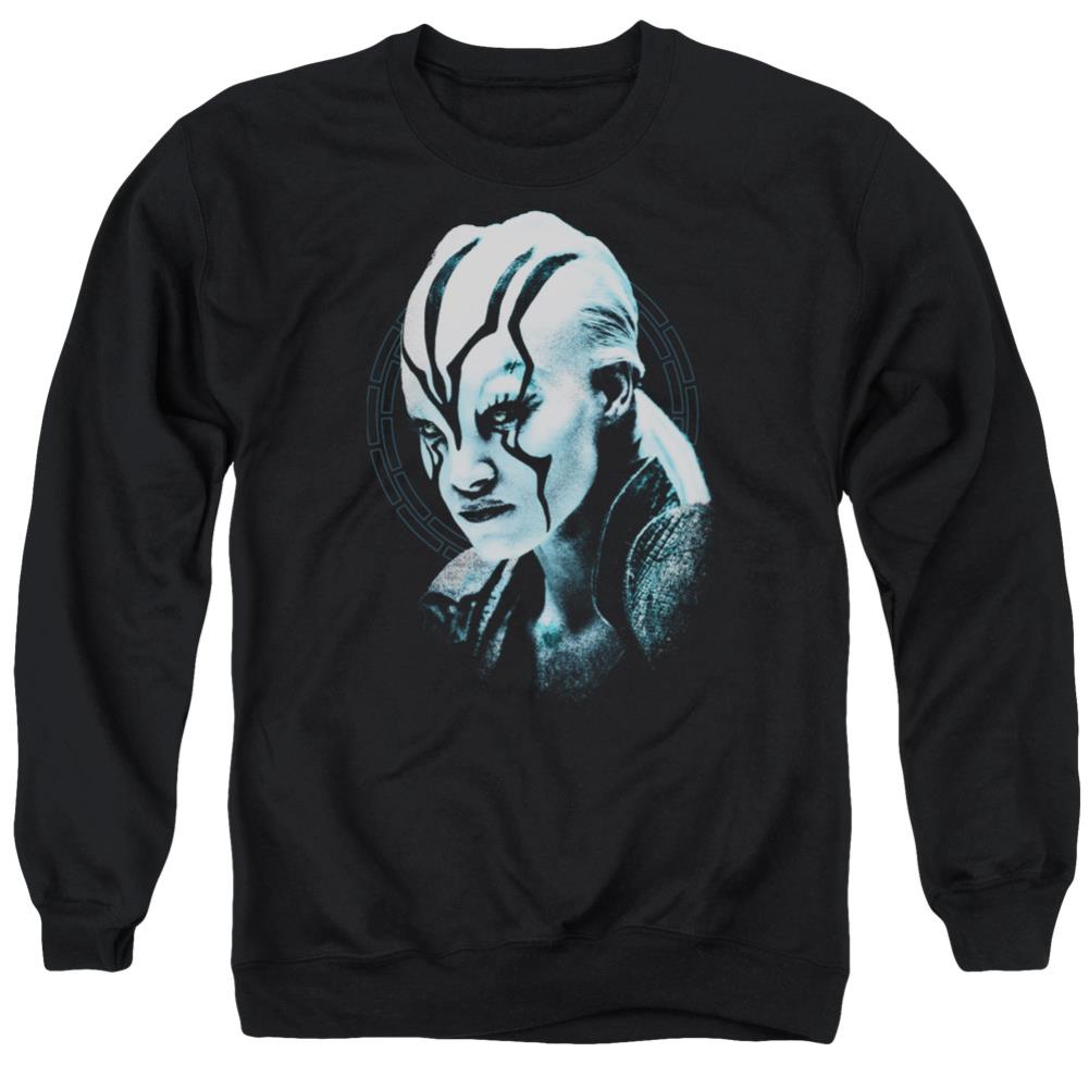 Star Trek Jaylah Burst Men's Crewneck 50 50 Poly Long-Sleeve T-Shirt