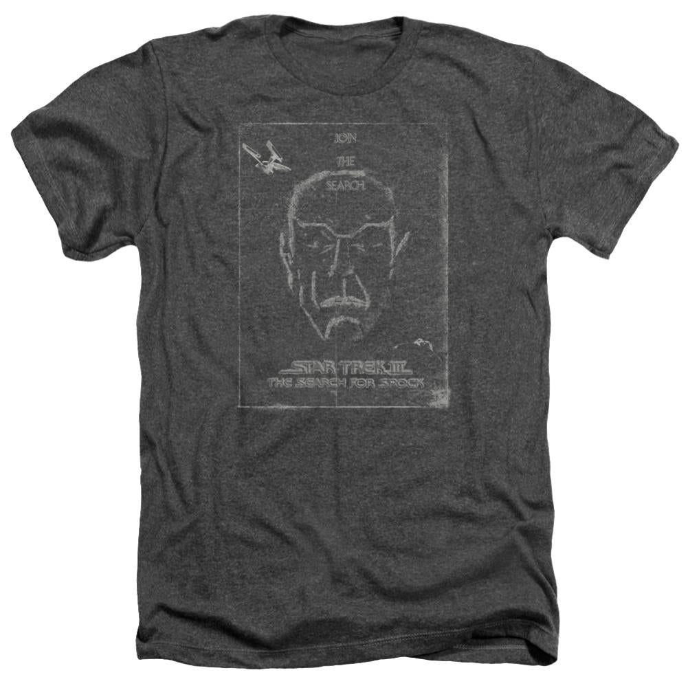 Star Trek Join The Search Men's 30/1 Heather 60 40 Poly Short-Sleeve T-Shirt