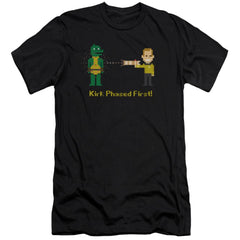 Star Trek Kirk Phased First Men's Ultra-Soft 30/1 Cotton Slim Short-Sleeve T-Shirt