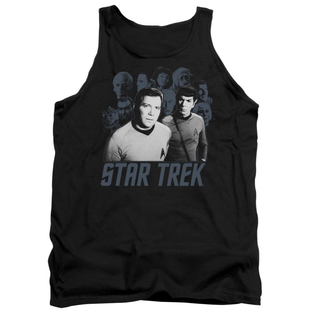 Star Trek Kirk Spock And Company Men's 18/1 Cotton Tank Top