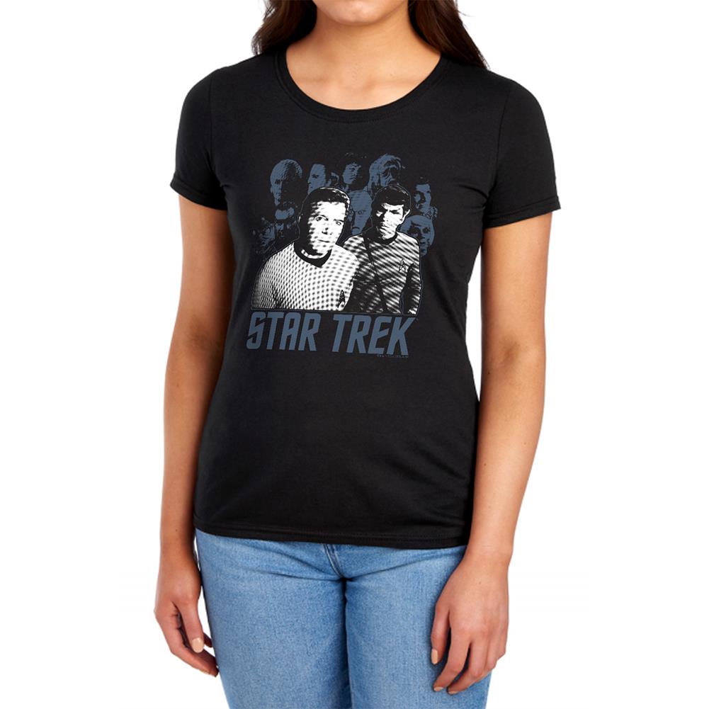 Star Trek Kirk Spock And Company Women's 18/1 Cotton Short-Sleeve T-Shirt