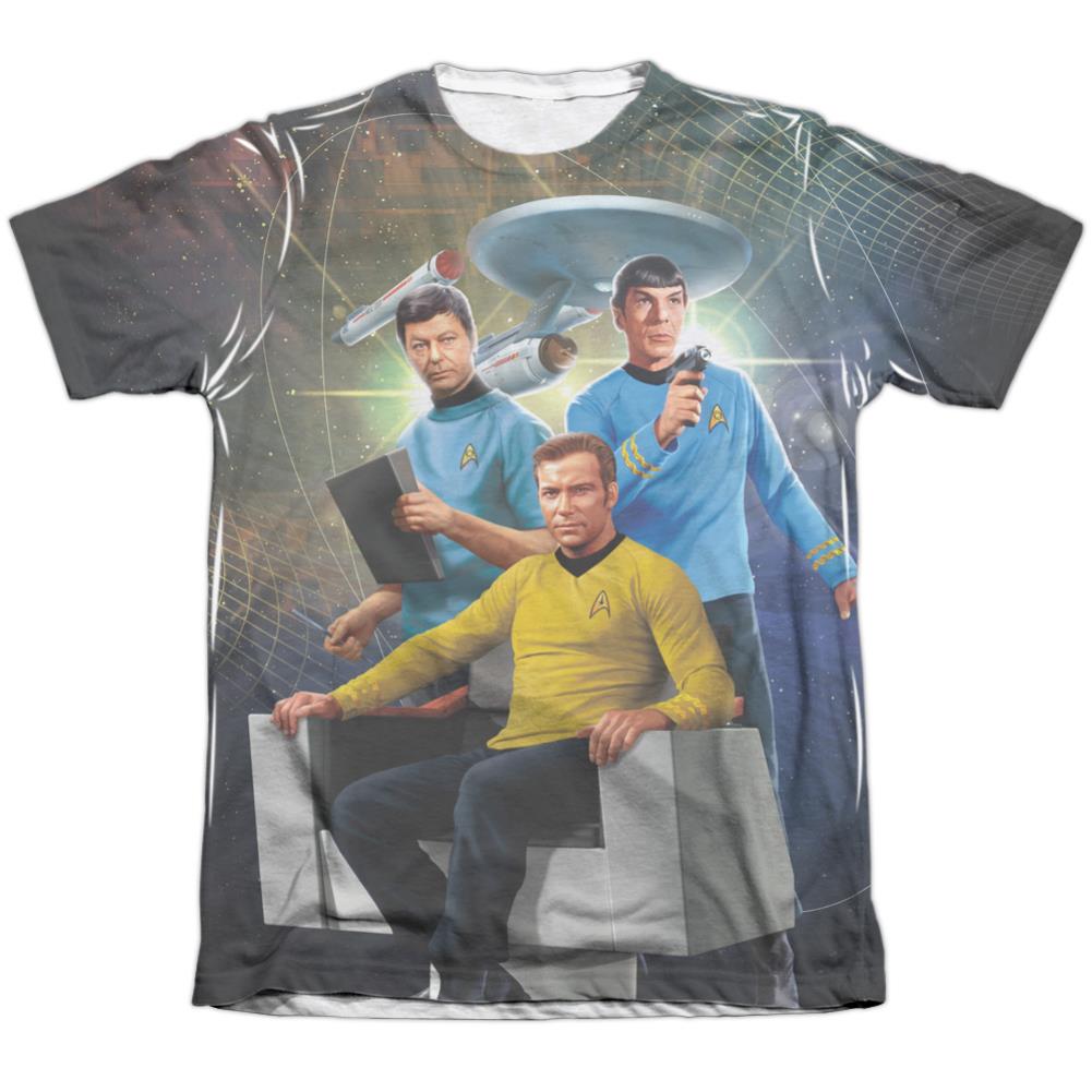 Star Trek Kirk Spock McCoy Men's Regular Fit Poly Cotton Short-Sleeve T-Shirt