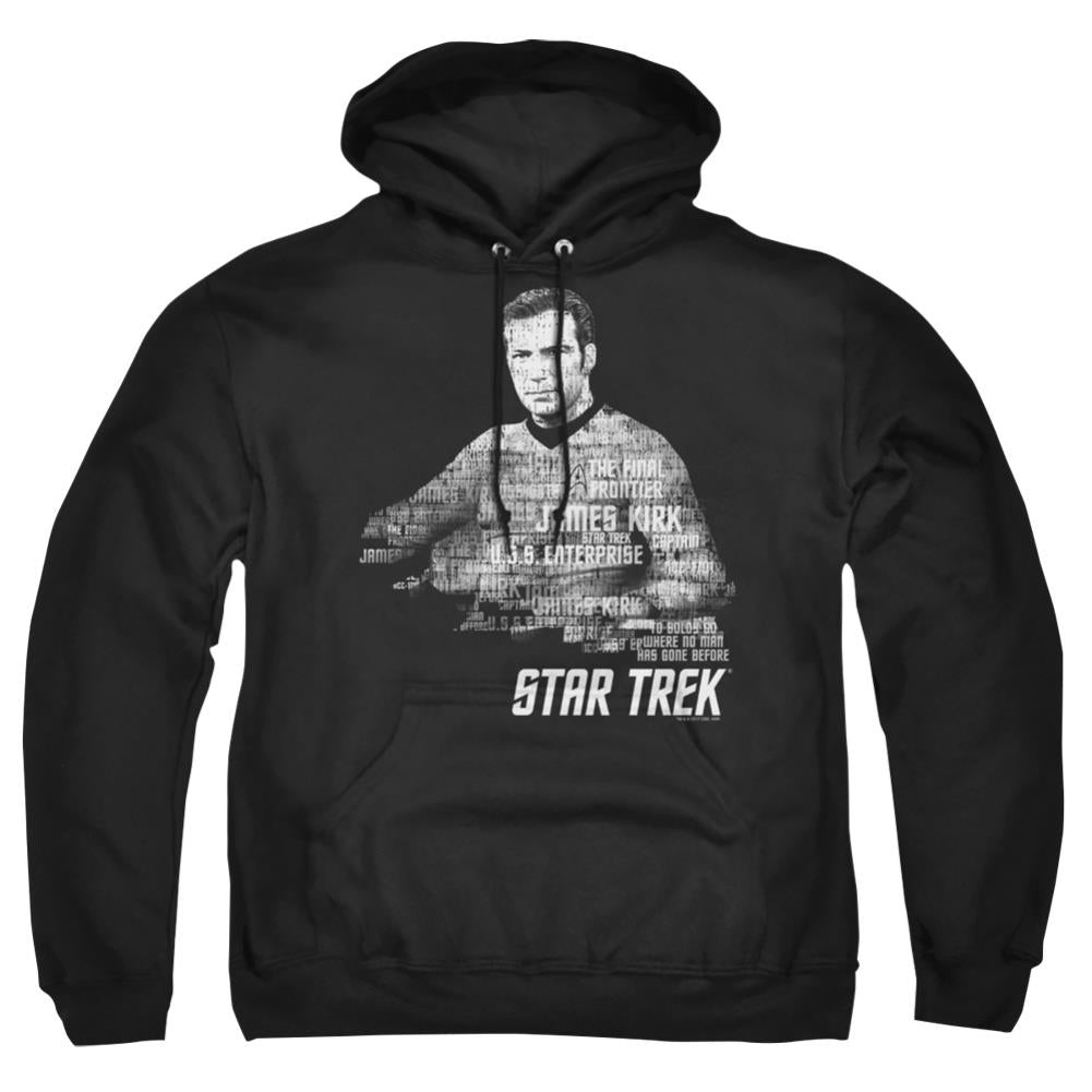 Star Trek Kirk Words Men's Pull-Over 75 25 Poly Hoodie