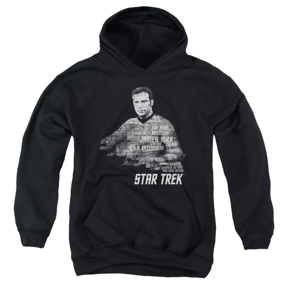 Star Trek Kirk Words Youth Cotton Poly Pull-Over Hoodie
