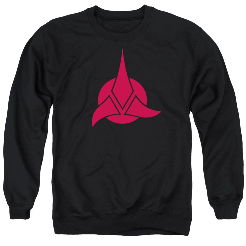 Star Trek Klingon Logo Men's Crewneck 50 50 Poly Long-Sleeve T-Shirt