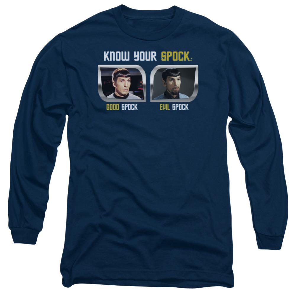 Star Trek Know Your Spock Men's 18/1 Cotton Long-Sleeve T-Shirt