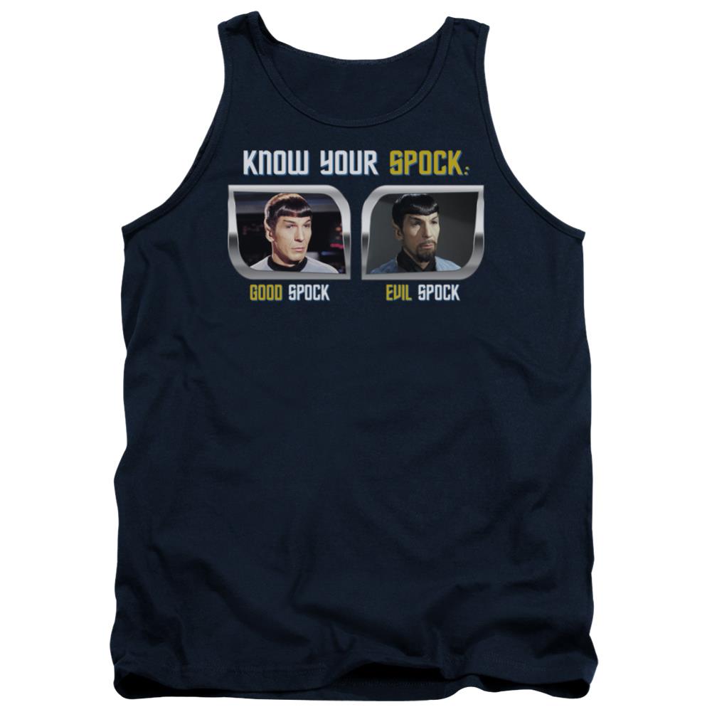 Star Trek Know Your Spock Men's 18/1 Cotton Tank Top