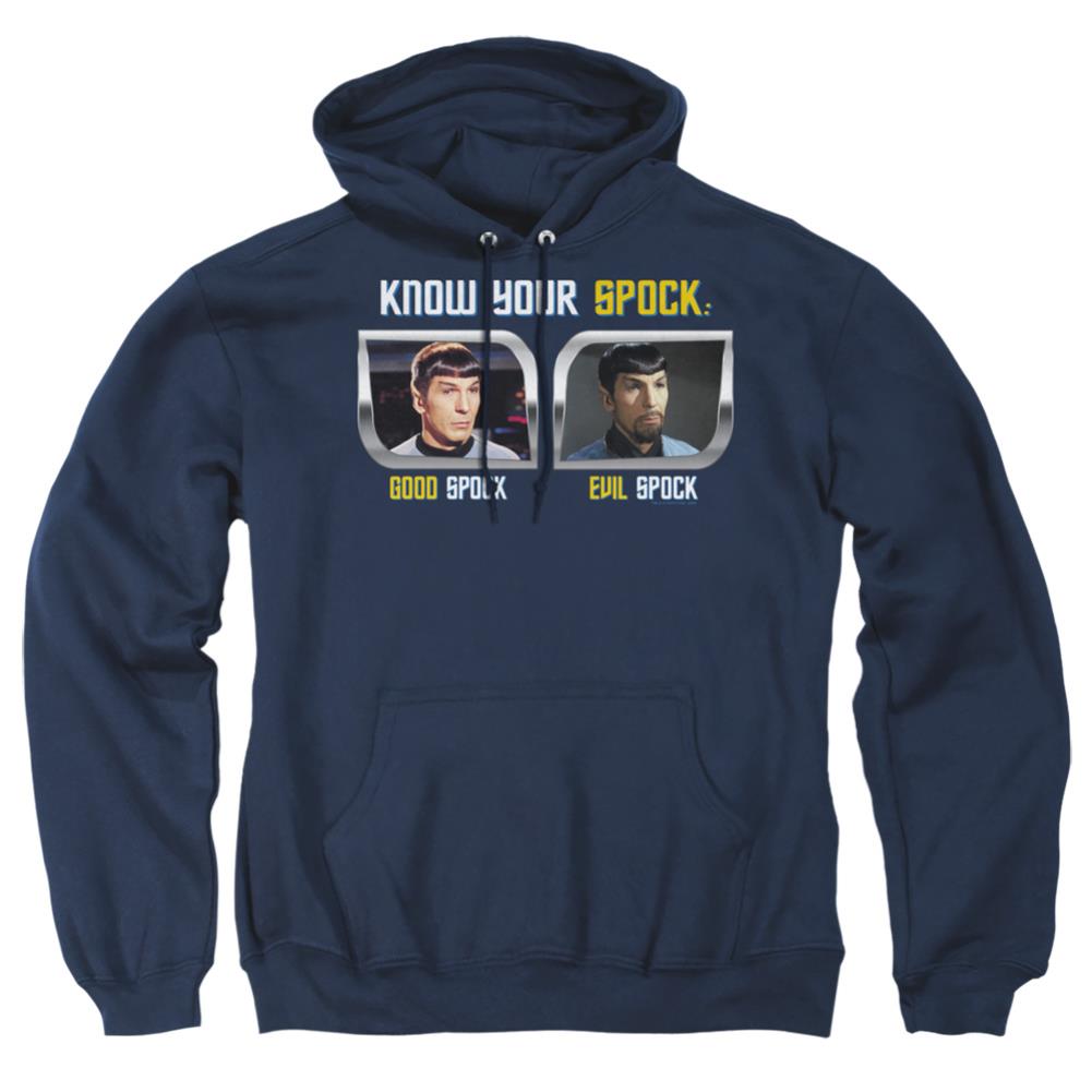 Star Trek Know Your Spock Men's Pull-Over 75 25 Poly Hoodie