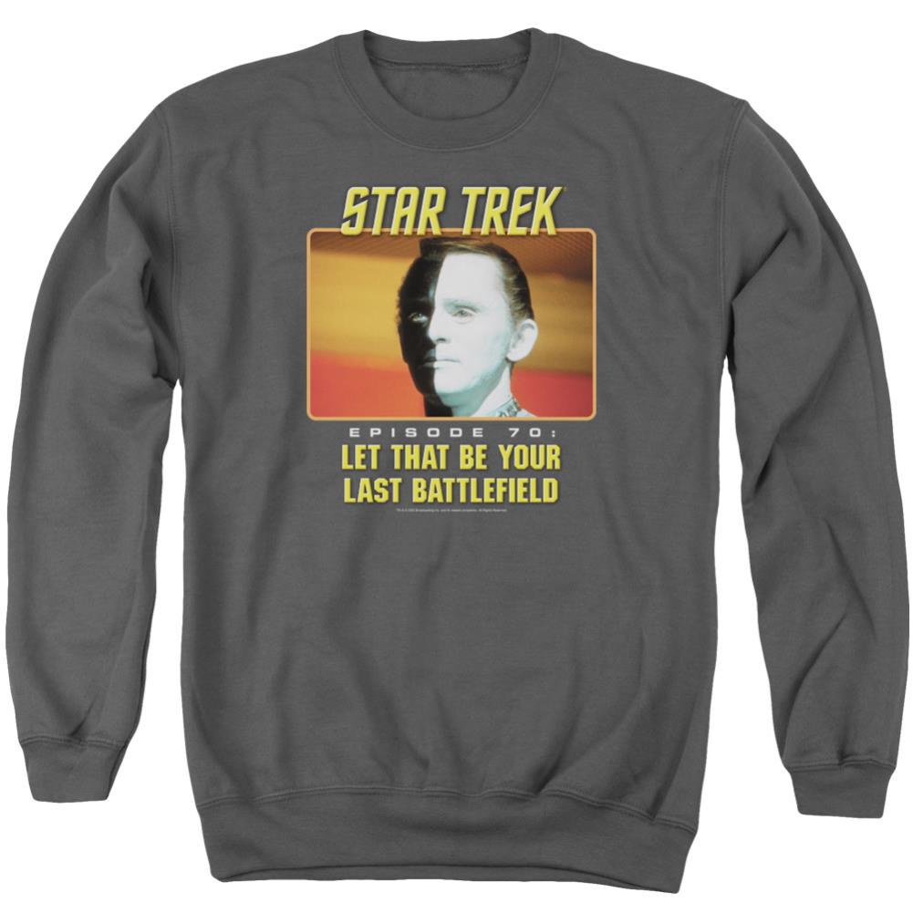 Star Trek Last Battlefield Men's Crewneck 50 50 Poly Long-Sleeve T-Shirt