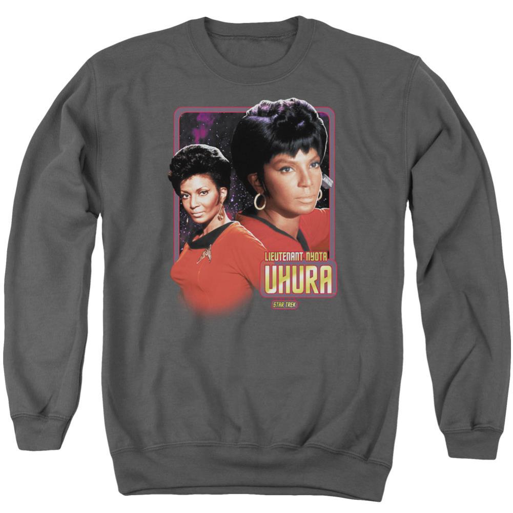 Star Trek Lieutenant Uhura Men's Crewneck 50 50 Poly Long-Sleeve T-Shirt