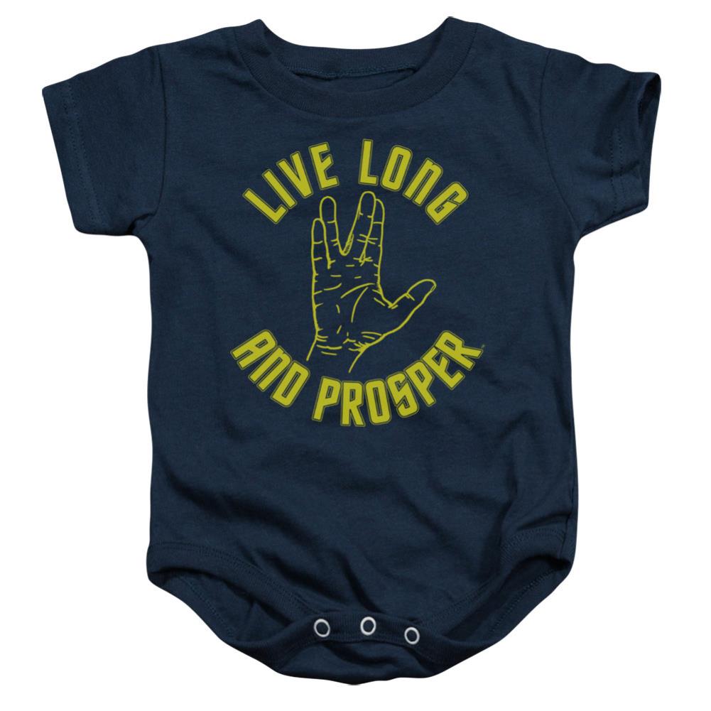 Star Trek Live Long Hand Infant's Cotton SS Snapsuit