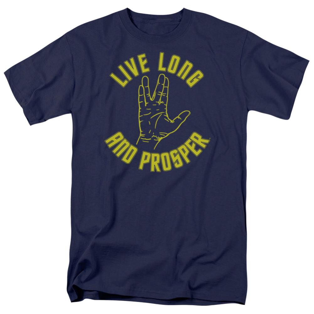 Star Trek Live Long Hand Men's 18/1 Cotton Short-Sleeve T-Shirt