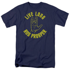 Star Trek Live Long Hand Men's 18/1 Cotton Short-Sleeve T-Shirt