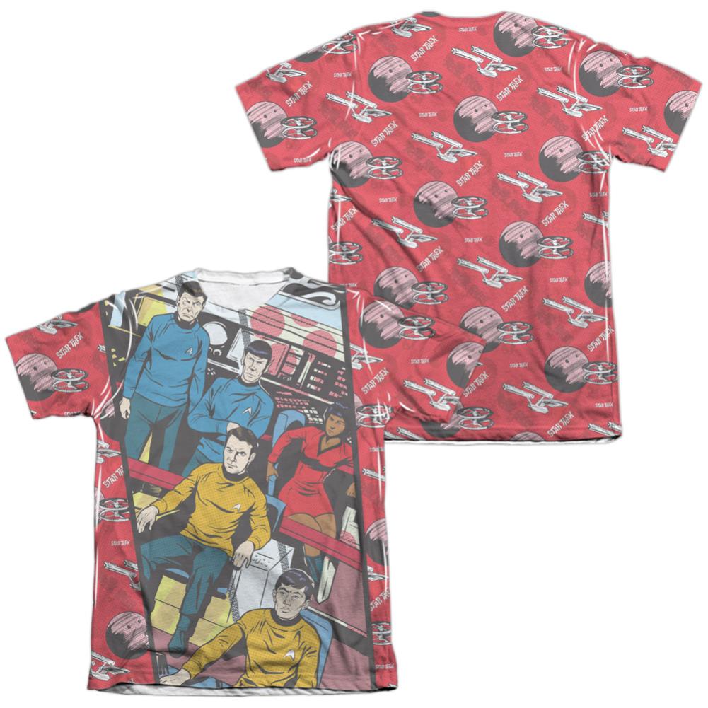 Star Trek Long Panel Men's Regular Fit Poly Cotton Short-Sleeve T-Shirt