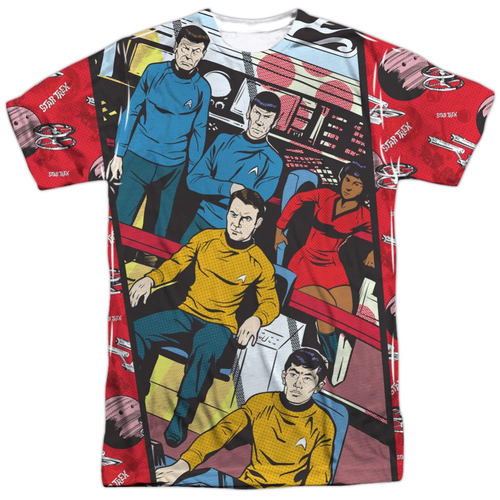 Star Trek Long Panel Men's Regular Fit Polyester Short-Sleeve T-Shirt