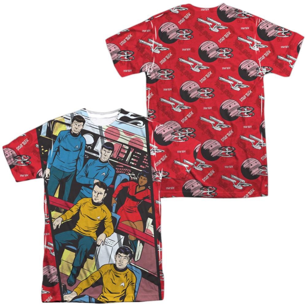 Star Trek Long Panel Men's Regular Fit Polyester Short-Sleeve T-Shirt