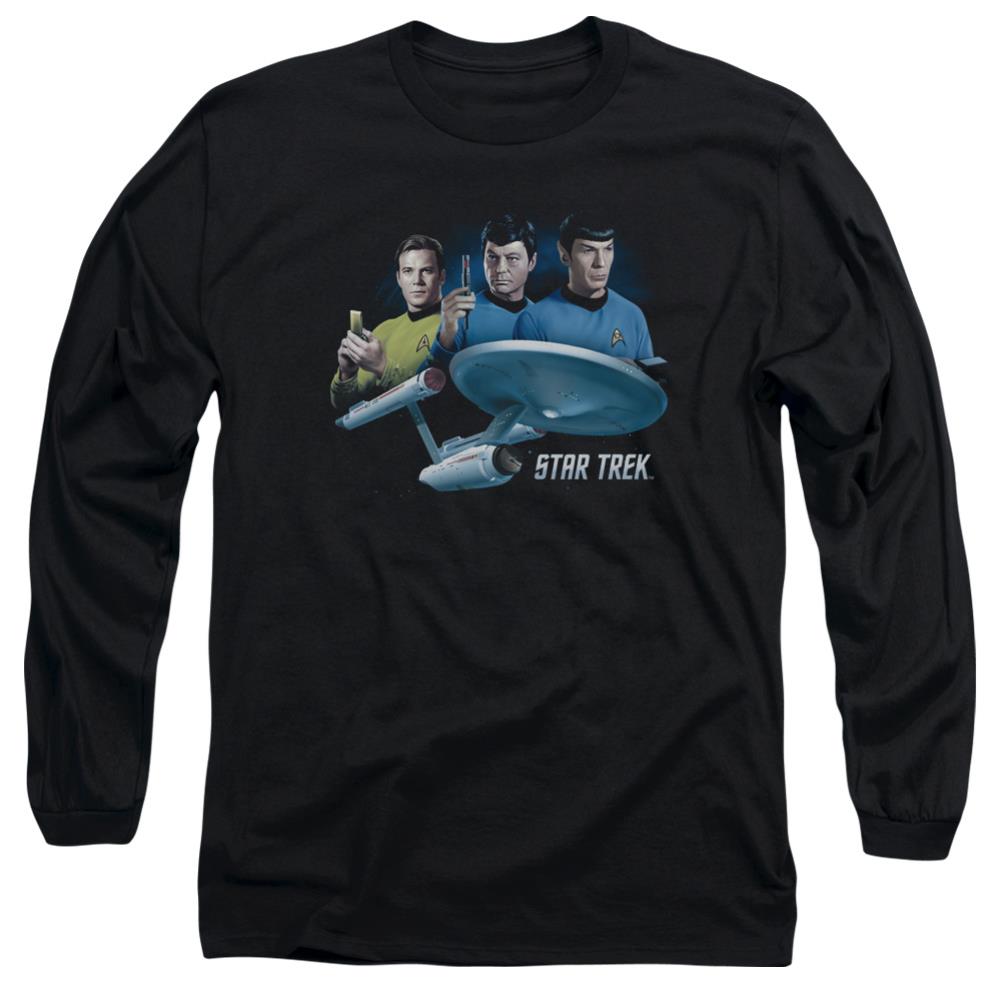 Star Trek Main Three Men's 18/1 Cotton Long-Sleeve T-Shirt
