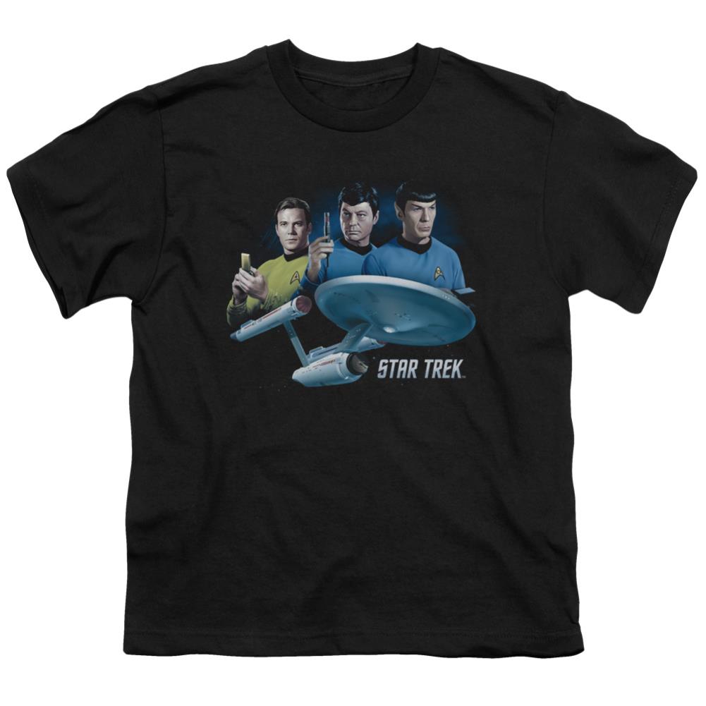 Star Trek Main Three Youth 18/1 100% Cotton Short-Sleeve T-Shirt