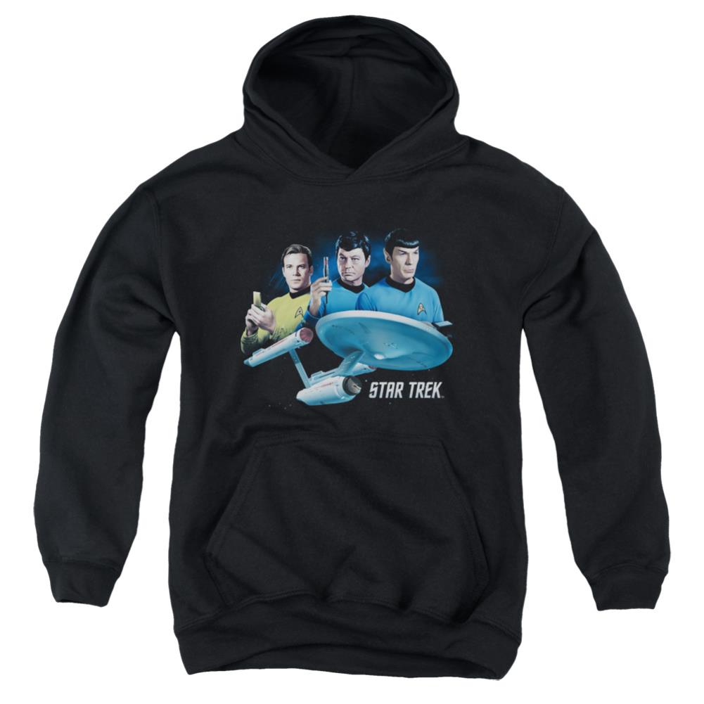 Star Trek Main Three Youth Cotton Poly Pull-Over Hoodie