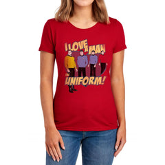 Star Trek Man In Uniform Women's 18/1 Cotton Short-Sleeve T-Shirt