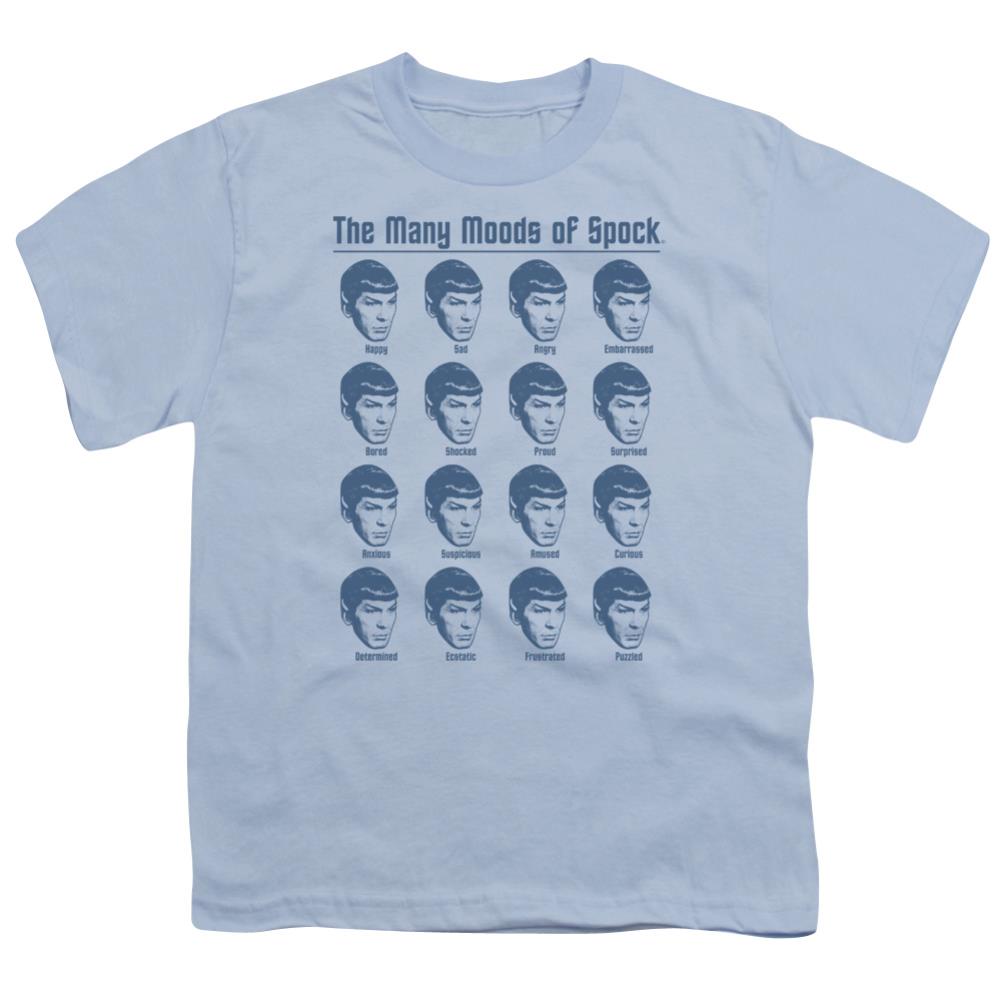 Star Trek Many Moods Of Spock Youth 18/1 100% Cotton Short-Sleeve T-Shirt