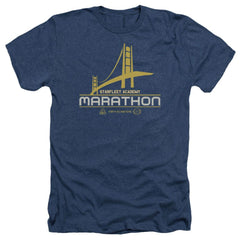 Star Trek Marathon Logo Men's 30/1 Heather 60 40 Poly Short-Sleeve T-Shirt