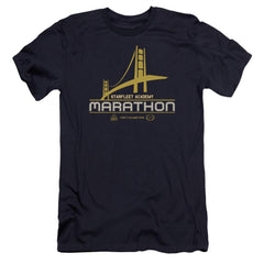 Star Trek Marathon Logo Men's Ultra-Soft 30/1 Cotton Slim Short-Sleeve T-Shirt