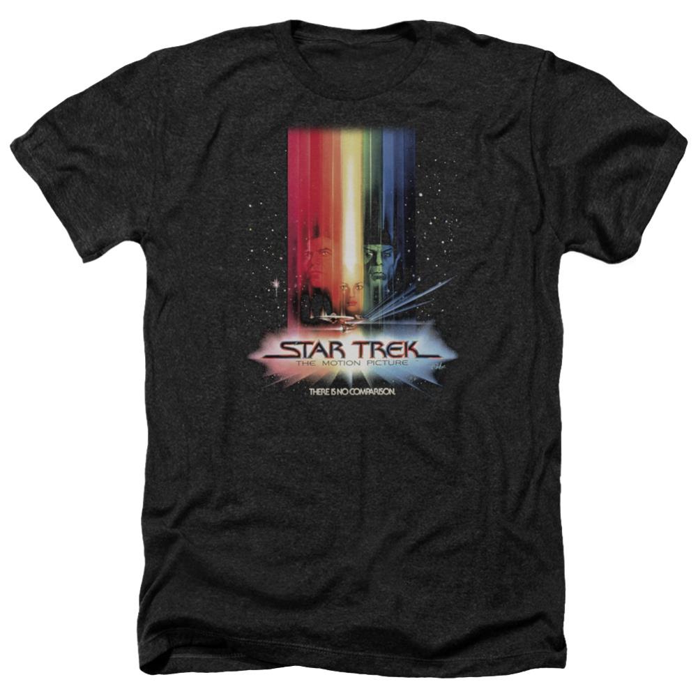 Star Trek Motion Picture Poster Men's 30/1 Heather 60 40 Poly Short-Sleeve T-Shirt