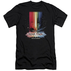 Star Trek Motion Picture Poster Men's Ultra-Soft 30/1 Cotton Slim Short-Sleeve T-Shirt